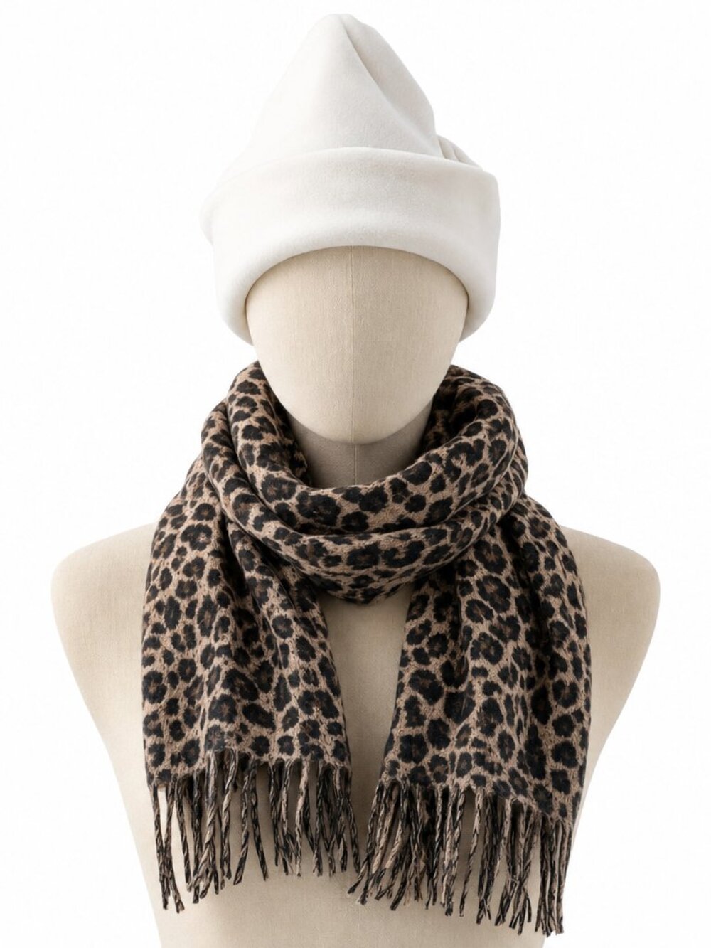 1/2 Price🔻Merona Cheetah Leopard Scarf Unbranded Polar Fleece Cap